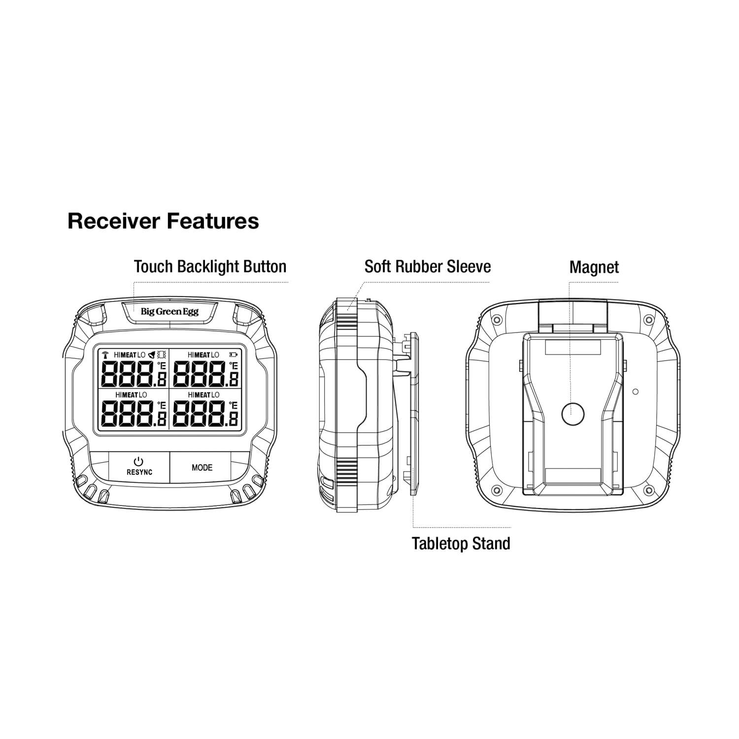 Thermomètre à Viande Sans-Fil 4 Sondes