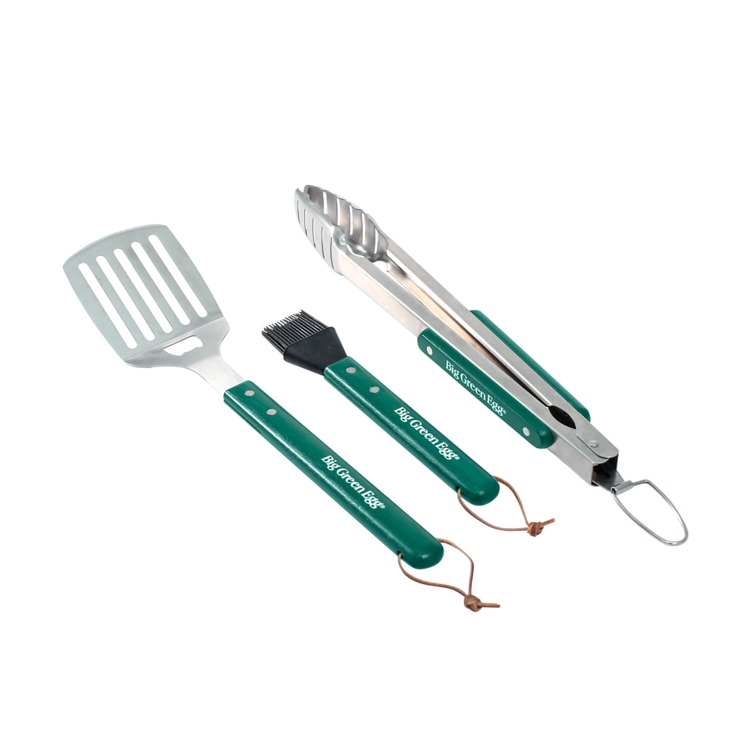 Stainless BBQ Tool Set with Wood Handles